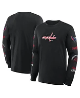 Fanatics Men's Black Washington Capitals Boxed Legacy Long Sleeve T-Shirt