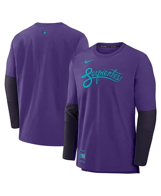 Nike Men's Purple Arizona Diamondbacks 2025 City Connect Authentic Collection Lightweight Player Performance Long Sleeve T-Shirt