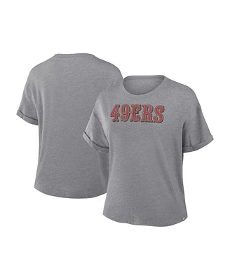 Fanatics Women's Heather Gray San Francisco 49ers Tri-Blend T-Shirt