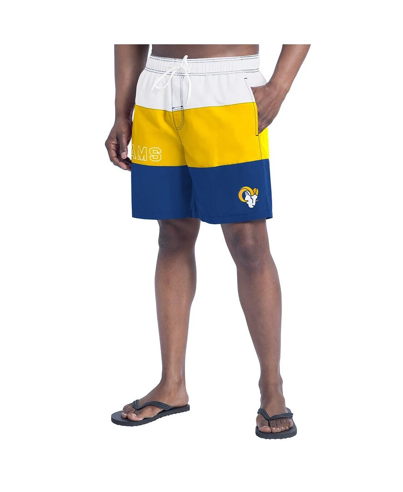G-iii Sports by Carl Banks Men's Royal/Gold Los Angeles Rams Sunrise Volley Swim Shorts