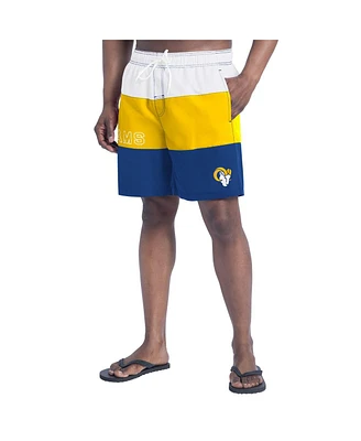 G-iii Sports by Carl Banks Men's Royal/Gold Los Angeles Rams Sunrise Volley Swim Shorts