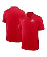 Nike Men's Scarlet Ohio State Buckeyes 2025 Early Season Coaches Sideline Victory Stripe Performance Polo Shirt