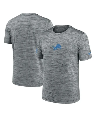 Nike Men's Gray Detroit Lions Sideline Velocity Performance T-Shirt