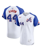 Nike Men's Hank Aaron White Atlanta Braves City Connect Elite Player Jersey
