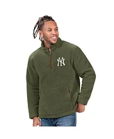 G-iii Sports by Carl Banks Men's Hunter Green New York Yankees Everest Fleece Quarter-Zip Jacket