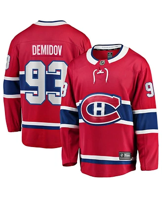 Fanatics Men's Ivan Demidov Red Montreal Canadiens Home Breakaway Jersey