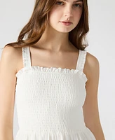 Steve Madden Women's Embroidered Eyelet Smocked Dress