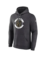 Fanatics Men's Heather Charcoal Vegas Golden Knights Authentic Pro Core Secondary Fleece Pullover Hoodie