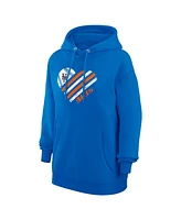 G-iii 4Her by Carl Banks Women's Royal New York Mets Heart Fleece Pullover Hoodie