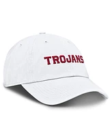 Nike Men's White Usc Trojans Core Club Mascot Wordmark Adjustable Hat