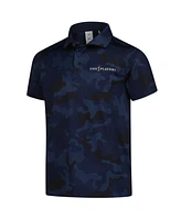 Puma Big Boys and Girls Navy The Players Mattr Volition Camo Polo Shirt