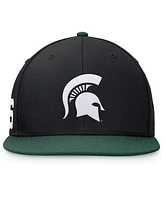 Top of the World Men's Black/Green Michigan State Spartans Rally Two-Tone Fitted Hat