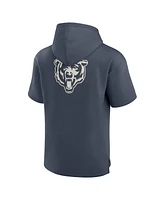 Fanatics Men's Navy Chicago Bears Elements Future Ground Lettering Short Sleeve Pullover Hoodie