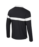 Colosseum Men's Black Purdue Boilermakers Too Cool for School Long Sleeve Polo Shirt