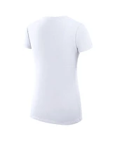 G-iii 4Her by Carl Banks Women's White Detroit Tigers Collage Team Graphic V-Neck Fitted T-Shirt