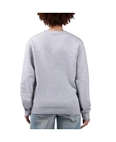 G-iii 4Her by Carl Banks Women's Heather Gray New York Mets Team Logo Fleece Pullover Sweatshirt