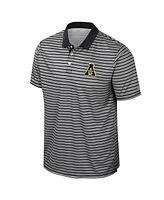 Colosseum Men's Black Appalachian State Mountaineers Striped Polo Shirt