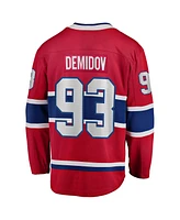 Fanatics Men's Ivan Demidov Red Montreal Canadiens Home Breakaway Jersey