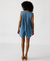 Steve Madden Women's Pleated Denim Mick Romper