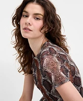 Steve Madden Women's Nola Printed Round-Neck Dress