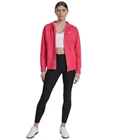 Dkny Sport Women's Studded Mini-Logo Full-Zip Hoodie