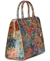 Brahmin Caroline Melbourne Embossed Leather Satchel