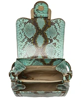 Brahmin Margo Turquoise-Stone Tecoma Leather Crossbody
