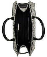 Lauren Ralph Lauren Woven Straw Medium Devyn Tote Bag
