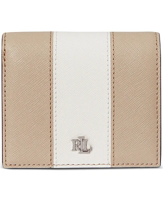 Lauren Ralph Lauren Crosshatch Leather Compact Wallet