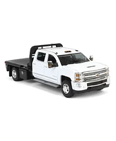 1/64 2016 Silverado 3500 Flatbed Dually Truck White Exclusive Greenlight 51611-b