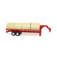 Big Country Toys 1/20 Gooseneck Round Bale Trailer with 4 Round Bales