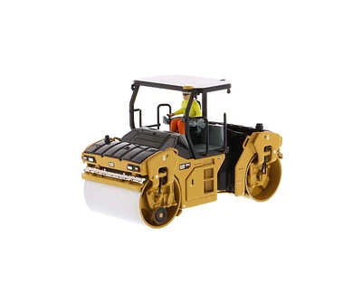 Cat Caterpillar Cb-13 Tandem Vibratory Roller with Rops and Operator High Line Series 1/50 Diecast Model by Diecast Masters