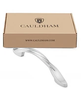 Cauldham 5 Pack Solid Braided Kitchen Cabinet Pulls Handles (5" Hole Centers) - Drawer/Door Hardware - Style M260 - Satin Nickel