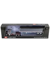 First Gear Dcp 1/64 Burgundy & Gray Peterbilt 379 Day Cab with Lode King Grain Hopper Trailer 60-1967