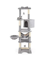 69 Inch Multi-level Cat Tree with Top Perch and Cozy Condo