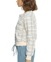 Central Park West Women's Cargo Tweed Bomber Jacket
