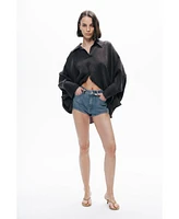 Nocturne Women's Embroidered Flowy Shirt