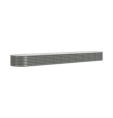Garden Raised Bed Powder-coated Steel 173.2"x31.5"x14.2" Gray