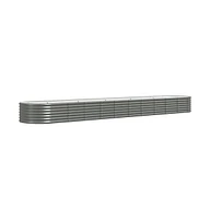 Garden Raised Bed Powder-coated Steel 173.2"x31.5"x14.2" Gray