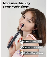 MySmile DY156 Sonic Electric Toothbrush for Adults, Rechargeable Battery Portable with 3 Brush Heads, 2 Mins 5 Modes Smart Timer, 45000VPM,