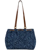 Patricia Nash Mouliana Small Denim Drawstring Satchel