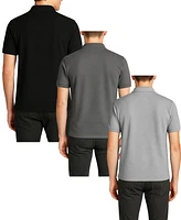 Galaxy By Harvic Men's 3-Pack Polo Avenue Short Sleeve Pique Shirt