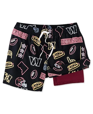 Chubbies Men's 5.5" Black Washington Commanders The Neon Lined Classic Swim Trunks