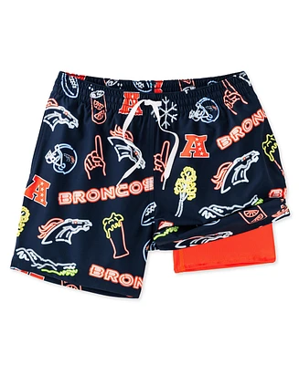 Chubbies Men's 5.5" Navy Denver Broncos The Neon Lined Classic Swim Trunks