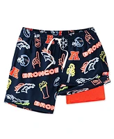 Chubbies Men's 5.5" Navy Denver Broncos The Neon Lined Classic Swim Trunks