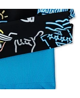 Chubbies Men's 5.5" Black Carolina Panthers The Neon Lined Classic Swim Trunks