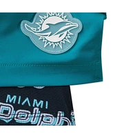 Chubbies Men's 5.5" Aqua Miami Dolphins Lined Classic Swim Trunks