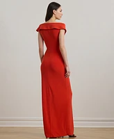 Lauren Ralph Women's Jersey Off-the-Shoulder Gown