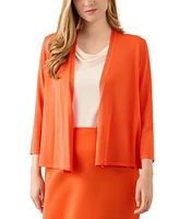 Kasper Women's Long Sleeve Cardigan Sweater, Regular & Petite
