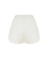 Labeca London Us Women's Capri Ecru Linen Shorts - s / ecru